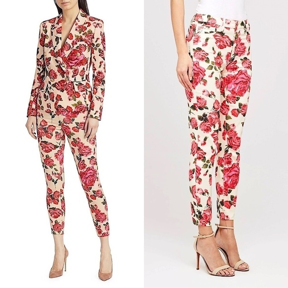 NWT L'AGENCE High Rise Floral Print Stretch Denim Ankle Cropped Skinny Jeans 25 - Picture 3 of 11